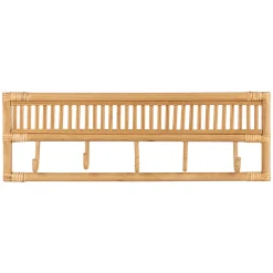 Hakenleiste mit 5 Haken Rattan