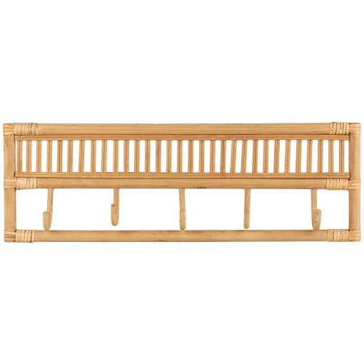 Hakenleiste mit 5 Haken Rattan