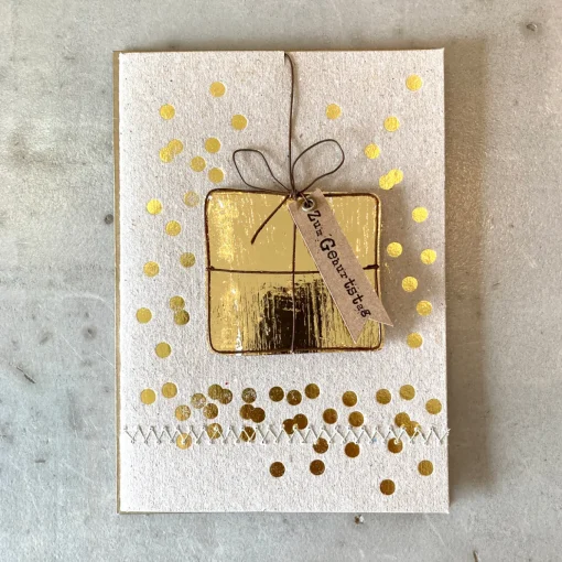 Konfettipapierkarte. Alles Liebe.