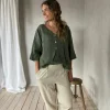kurzes Leinen Shirt