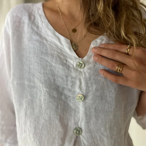 kurzes Leinen Shirt