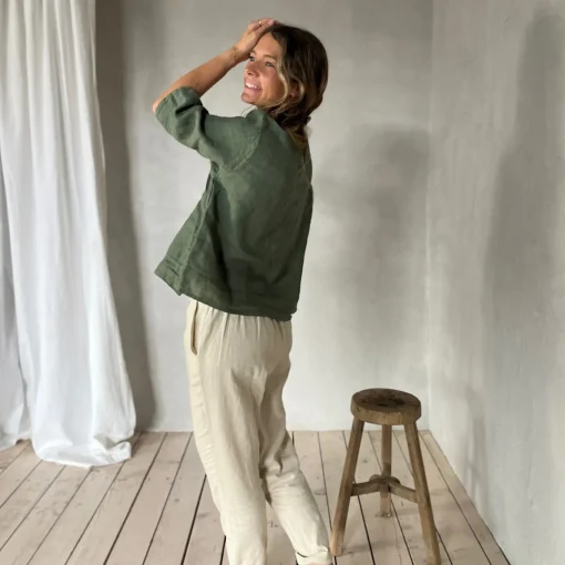 kurzes Leinen Shirt