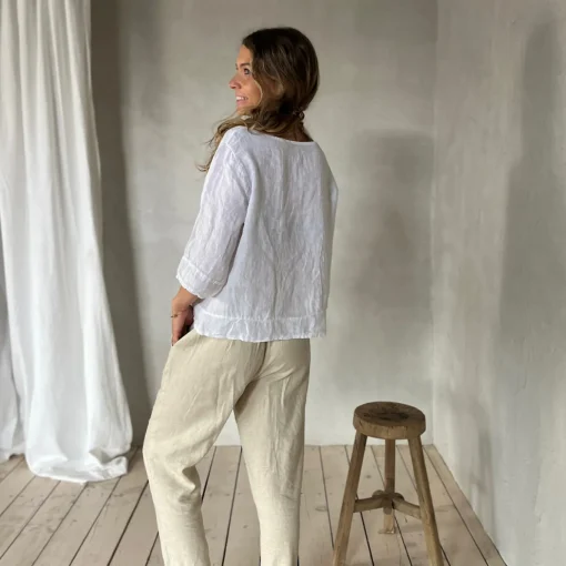 kurzes Leinen Shirt
