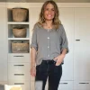 Leinenjacke kurz, Knopfleiste