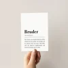 Postkarte "Bruder"