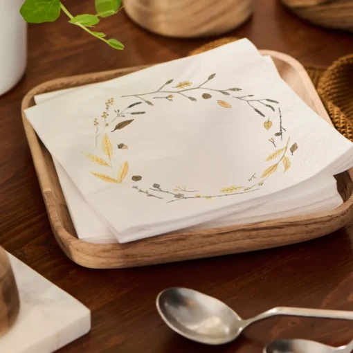 Serviette Herbstkranz