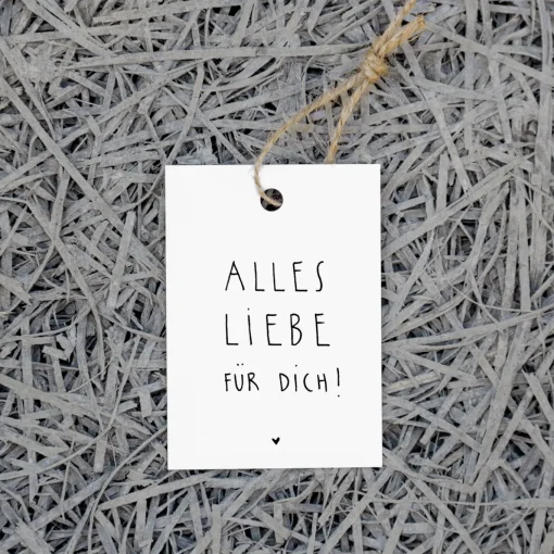 Slowlay Geschenkanhänger Alles Liebe