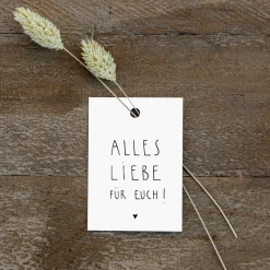Slowlay Geschenkanhänger Alles Liebe für Euch