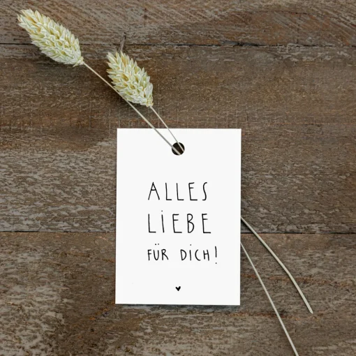 Slowlay Geschenkanhänger Alles Liebe