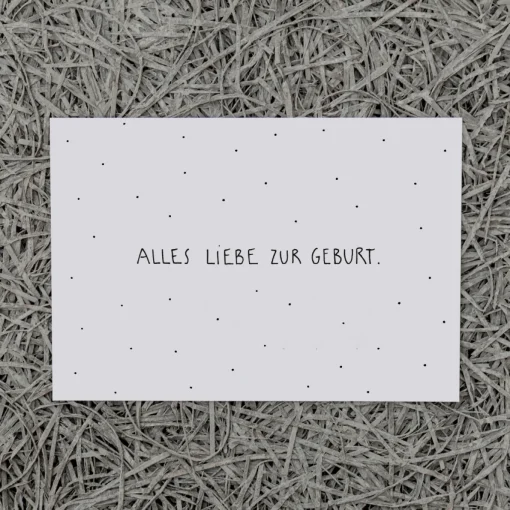 Slowlay Postkarte "Alles Liebe zur Geburt"