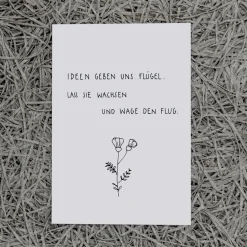 Slowlay Postkarte "Ideen geben uns Flügel”