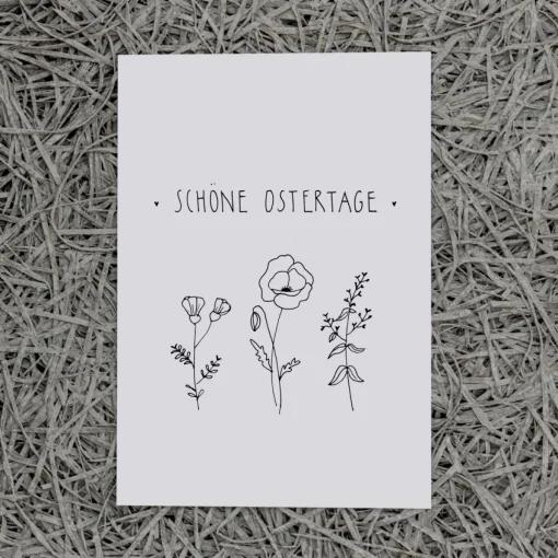 Slowlay Postkarte "Schöne Osterfeiertage”