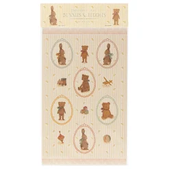 Stickerbogen Hasen und Teddys
