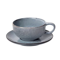 Tasse flach mit Unterteller NORDIC SEA