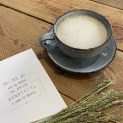 Tasse flach mit Unterteller NORDIC SEA