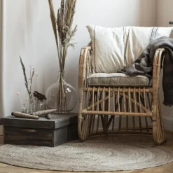 Teppich rund Jute